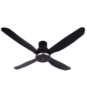 4-Blades Remote Control Ceiling Fan Black (W56WV)